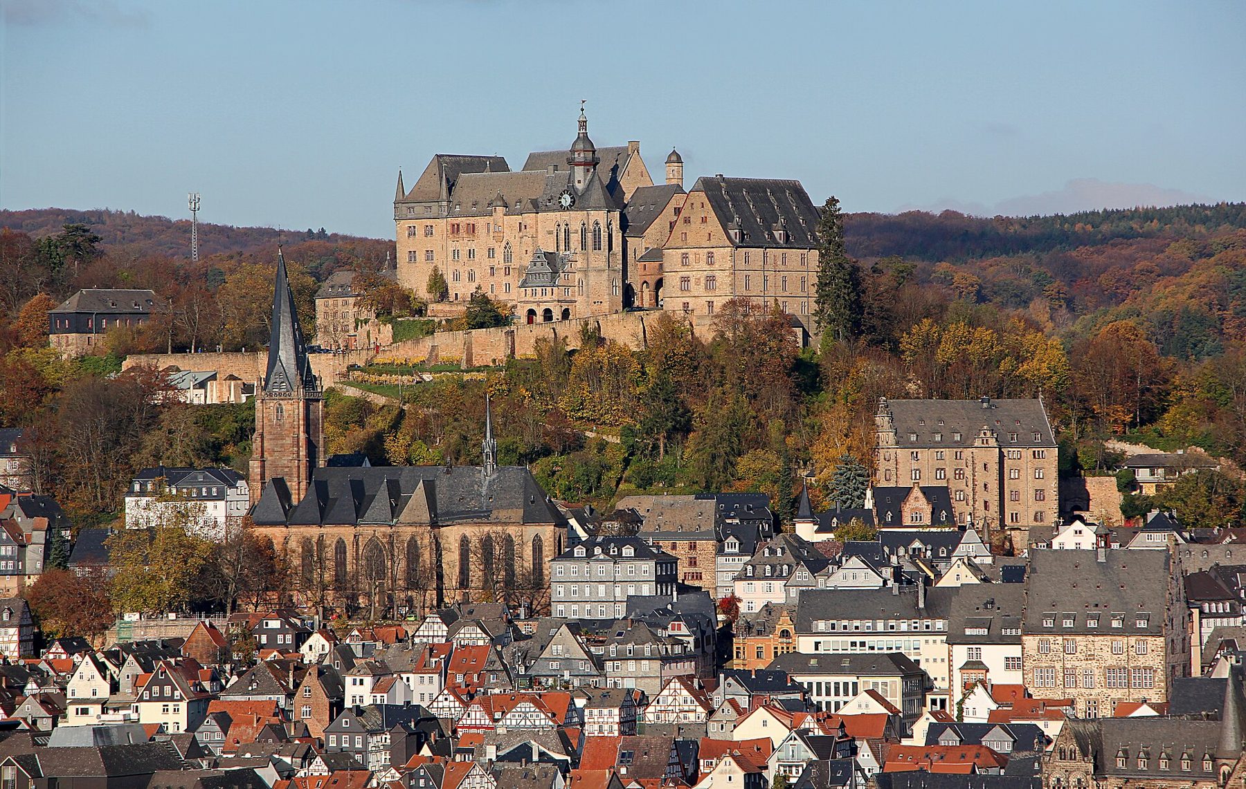 Marburger Schloss über der Altstadt
